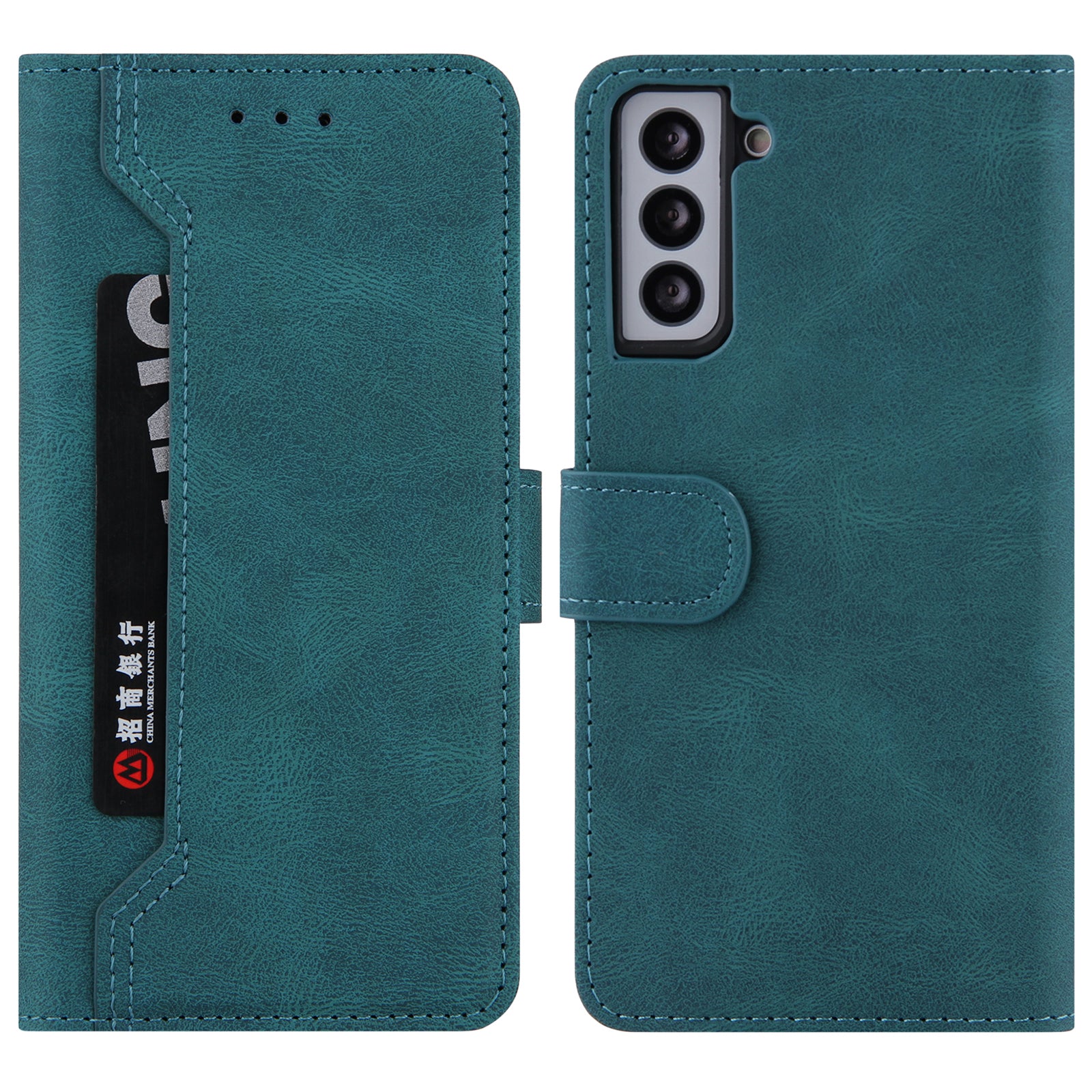 Stitching PU Leather Phone Stand Case for Samsung Galaxy S23 Outer Card Holder Wallet Phone Cover Stitching PU Leather Phone Stand Case for Samsung Galaxy S23 Outer Card Holder Wallet Phone Cover